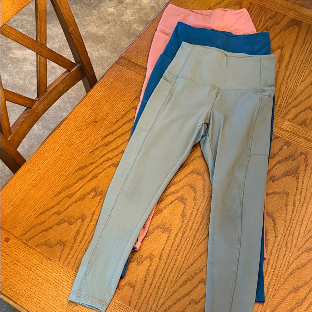 Danskin Blue, Pink, and Gray Leggings Set
